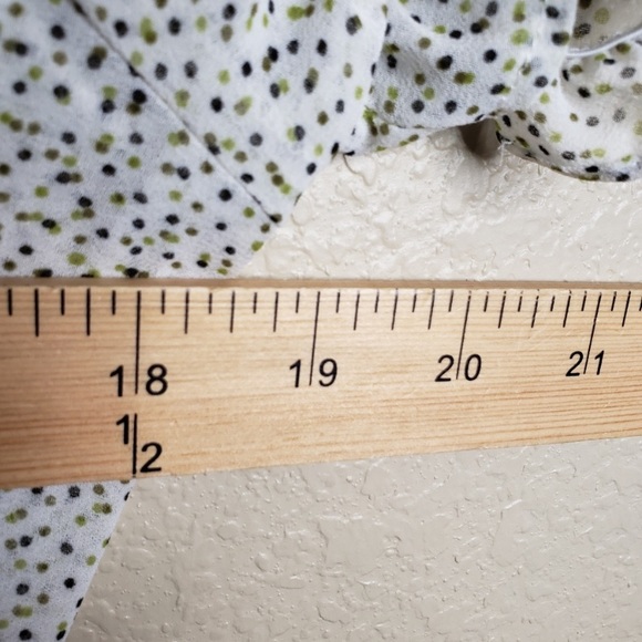 NWT Wayf Puff Sleeve High Neck Top. Short Sleeve. Size Small. Dot Print. Sheer. - Picture 9 of 12